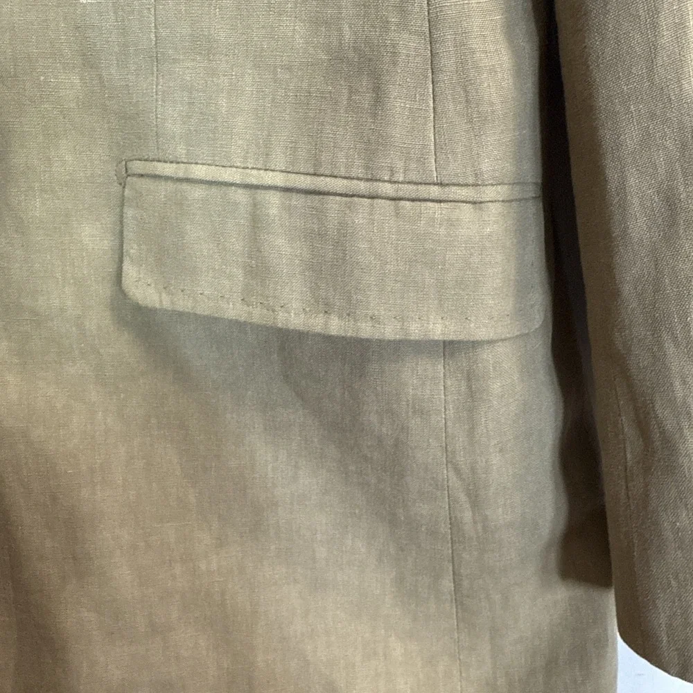 Dolce & Gabbana Beige 100% Linen Men's Suit 40R Made in Italy Authentic
